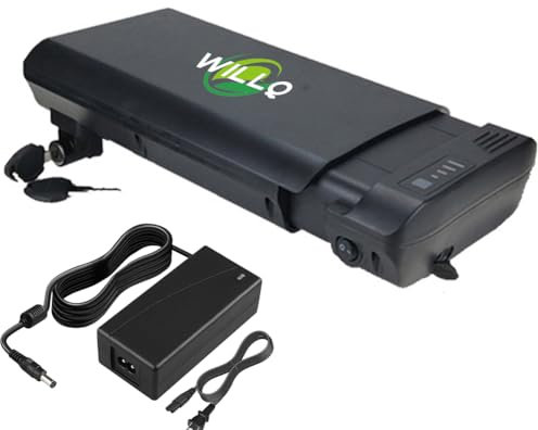 WILLQ 36 Volts 24 Volts Ebike Battery Pack 24V 10.4Ah 14Ah E-Bike Batteries 36V 7.8Ah 10.5Ah Rear Rack Lithium Battery for 50W 150W 250W 380W Electric Bicycle Motor,36V7.8Ah