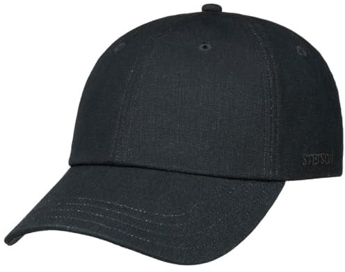 Stetson Waxed Cotton Linen Cap Stoffcap UV Schutz 40+ Damen Herren Sommer Winter dunkelblau One Size