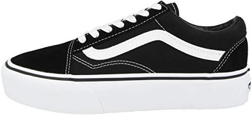 Vans Old Skool Platform Sneaker, Schwarz (Black/White Y28), 35 EU