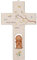 Unbekannt Holzkreuz mit Tonengel N516, Ich beschütze Dich, Neutral, 20 x 12 cm