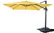Mendler Gastronomie-Ampelschirm HWC-A96, Sonnenschirm 3x3m (Ø4,24m) Polyester Alu/Stahl 23kg mit Ständer - gelb