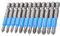 Saipor Lot de 12 embouts de tournevis cruciformes magnétiques Pozidriv de 6,35 mm à tige hexagonale cruciforme avec fente cruciforme antidérapante pour tournevis électriques à main, longueur 50 mm