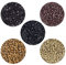 1000 pezzi 5 mm Micro Anelli Foderati in Silicone Perline da per strumento di estensioni dei capelli (Nero + Marrone scuro + Marrone + Biondo scuro + Biondo)