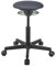 BALIMO ROLL - Sitztrainer - Bewegungshocker - Bürohocker - ergonomischer Sitzhocker - Hocker mit frei beweglicher Sitzfläche - Rücken-Trainer - Bewegungsstuhl - Gestell Schwarz (Stoffbezug Dunkelgrau)