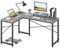 HEEYUE Computer Desk, L Shaped Desk with Large Desktop, Corner Desk with Monitor Stand PC Laptop Table Computer Workstation for Home Office (Grey)