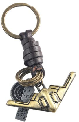ZDHC Flugzeug Schlüsselanhänger Leder Geflochtener Schlüsselanhänger Metall Kämpfer Flugzeug Modell Anhänger Auto Schlüsseltasche Geldbörse Charms für Frauen Männer, Bronze 3, One size