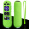 Glow Green Remote Cover Ersatz für Roku Voice Remote (Offiziell) Controller RCA1R, Glowing in The Dark, Silikon Case mit Umhängeband für Roku Player, Audio und TV