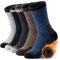SIMIYA Merino Wandersocken für Herren, 5 Paar Wollsocken, thermosocken Dicke Atmungsaktiv Wintersocken für Trekking（5 Paar-01，39-42）
