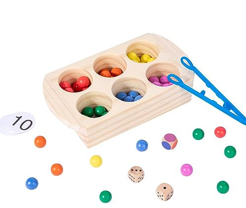 NOOLY Regenbogen Holzspielzeug Brettspiele Für Kinder 3 + Jahre Alt MZJZ-01