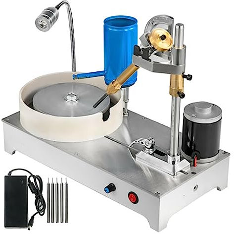 120 W Edelstein-Facettiermaschine mit mechanischem Griff, 1800 U/min, Stein-Edelstein-Lapidarschleifer, Jade-Schmuck-Winkelpolierer