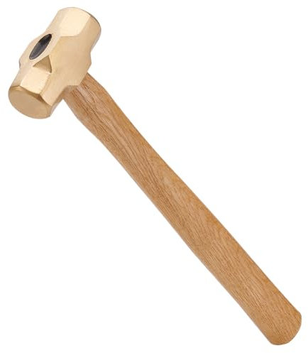 BENECREAT Martello da proposta in ottone, 23 cm, per la creazione di gioielli, martello con manico in legno di faggio, per la creazione di gioielli