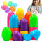 Garnitures d'œufs de Pâques - Accessoires de recherche d'œufs de Pâques, œufs de Pâques en vrac | Œufs de Pâques vides rechargeables, jouets en coquille d'œuf colorés et D