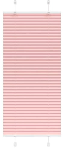 vidaXL Plissee Rosa 65x100 cm Stoffbreite 64,4 cm Polyester, Faltrollo, Klemmfix, Plisseerollo, Jalousie, Rollo, Plisseerollo für Fenster