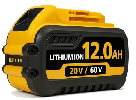 12 Ah DCB609 Ersatzakku, kompatibel mit Dewalt 20 V/60 V Max Akku-Elektrowerkzeugen und Ladegerät, Akkus DCB609-2, DCB612, DCB612-2, DCB606, DCB606, DCB208, DCB207, DCB206, DCB204