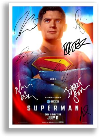 Mounted Gifts Trading Superman Movie Cast Signed A4 Poster Photo Print Framed Autograph Gift 2025 Film David Corenswet, Rachel Brosnahan (A4 Poster Only)
