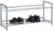 CARO-Möbel Schuhregal System Schuhständer Schuhablage mit 2 Fächern für ca. 8 Paar Schuhe, 81 cm breit, Metall Silber lackiert