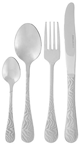 Premier Housewares 0922589 Cutlery Set, Stainless Steel, Silver, H25 x W15 x D8cm