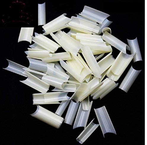 500 Natural Pre Pinched Nail Tips - BAG
