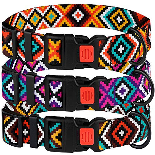 CollarDirect Aztec Hundehalsband Verstellbare Nylon Tribal Muster Geometrische Haustier-Halsbänder für Hunde Klein Mittel Groß Welpe Zubehör