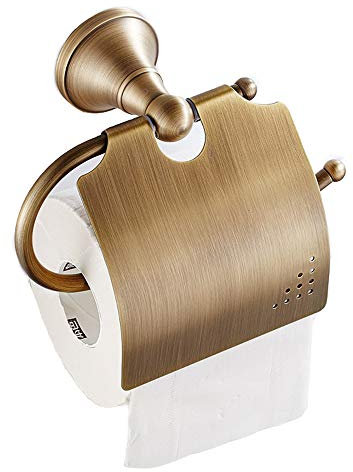 Kaxich Toilettenpapierhalter Antik Messing Papierhalter Klopapierhalter Retro Kupfer Wandmontage Klorollenhalter Wandhalter für Küche und Badzimmer WC