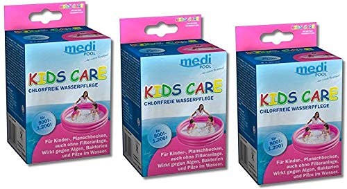 POWERHAUS24 mediPOOL Kids Care 3 x 250ml, für Plantschbecken, chlorfrei