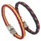 Hispania Colors Pack de dos pulseras con trenza de España (Azul marino + bandera)