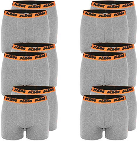 KTM by Freegun Boxershorts für Herren Unterwäsche Pant Men´s Boxer 12 er Multipack, Farbe:Dark Grey2, Bekleidungsgröße:XL