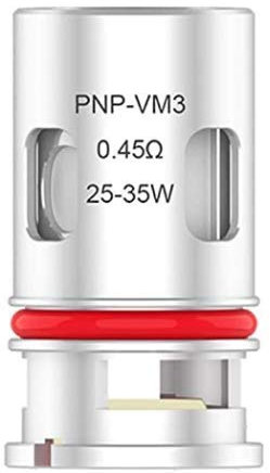 VooPoo - Cabezal pulverizador (5 unidades, sin nicotina (VM3, 0,45 OHM)