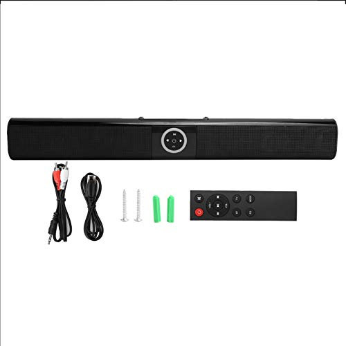 Plyisty Drahtlose Soundbar, Tragbarer Bluetooth-HiFi-Subwoofer-Stereolautsprecher, AUX/-Heimkinosystem-Soundbar mit RGB-Beleuchtung, für Heimkino, TV