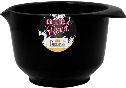 Birkmann, Colour Bowls Rühr- und Servierschüssel, Schwarz, 1,0 Liter, Melamin, kratzfest, standfest, nachhaltig, 709003