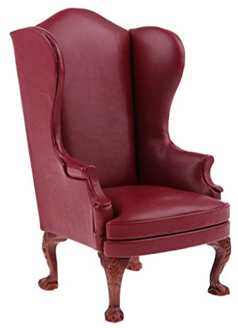 Perfeclan Mini Puppen Sofa Maßstab 1:6 Puppen Sessel Möbel Sofa Couch für Puppen, Geburtstagsgeschenk, 2 Farben Verfügbar, Rot Single