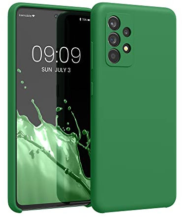 kwmobile Hülle kompatibel mit Samsung Galaxy A52 / A52 5G / A52s 5G Hülle - Silikon Handy Case - Handyhülle weiche Oberfläche - kabelloses Laden - Pixie Green