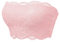 Générique Tube Top de Dentelle Florale de Femmes Soutien-Gorge Bandeau sans Bretelles Soutien-Gorge sans Couture Enveloppe de Poitrine Extensible (Rose, 3XL)