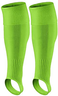 XIYAO 1 Pair Football Sleeve Socks for Youth Adult, Athletic Knitting Compression Socks Cover The Calf, Soccer Leg Sleeves Sport Stirrup Socks for Baseball, Softball, Football, Green