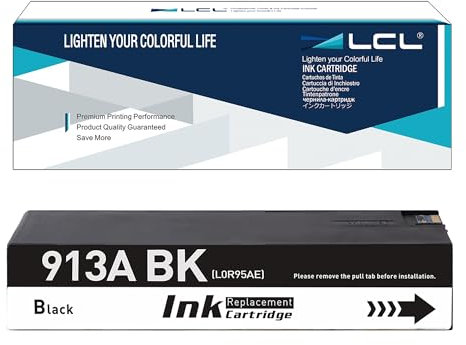 LCL Kompatible Tintenpatrone 913A hoher Kapazität Kompatibel für HP PageWide 352dw MFP 377dw Pro 452dn 452dw 452dwt 477dn 477dw 477dw 552dw 577dw 577z Managed MFP P57750dw P55250dw (1 Schwarz)
