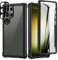 seacosmo für Samsung Galaxy S23 Ultra Hülle mit Eingebautem Displayschutz und 9H Kamera Schutzfolie, 360 Grad vollschutz Handyhülle S23 Ultra 5G Stoßfest Rugged Case, Schwarz