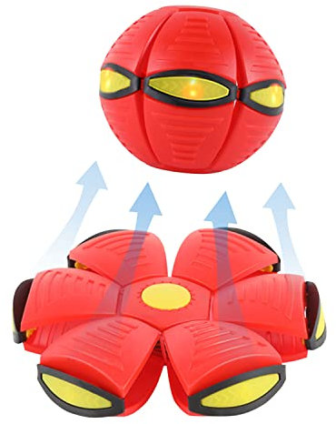 LAEMILIA Boule de Soucoupe Balle Déformée Boule Magique Volante Lumineuse Ballon Volant Enfant Boule de Décompression Jouets à Lancer Jeux Interactif Parent-Enfant de Plein Air