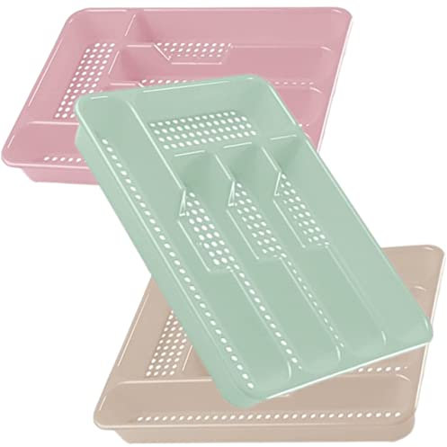 Organizador Para Cubiertos. Separadores De Cajones Ó Bandeja De Plástico Para Cocina. Cubertero Caja Con Compartimentos Porta Cuchillos Cucharas Tenedores Cucharillas... Apto Para Lavavajillas. 33cm