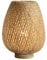 Boho Vintage Rattan Lampe Tischlampe Nachttischlampe für Wohnzimmer Schlafzimmer - Kleine Japanische Lampe Laterne Bambus Lampenschirm Tisch Lampen Leuchten Stehlampe Stehleuchte Standleuchte