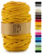 Netuno 1x Makramee-Garn Senf 9 mm 50 m Baumwollkordel mit Polyesterkern Kordel aus Baumwolle Kordelband Naturkordel Baumwollgarn für Makramee Basteln Garn dick Kordel Makramee farbig Cotton Cord