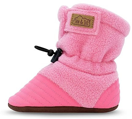 Jan & Jul Baby Mädchen Booties, Bleiben Sie warm mit Fleece (Wassermelonenrosa, 3-12 Monate)