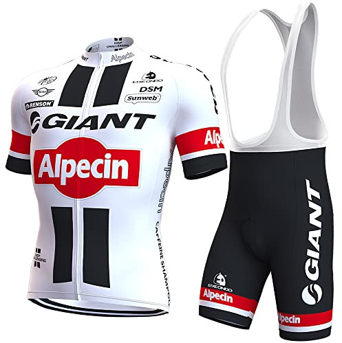 assocauicy Herren Kurzarm Fahrrad Trikot Set,Atmungsaktiv Schnell Trocknend Radtrikot Mit 4d Gel Gepolsterten Shorts Fahrradbekleidung Set FüR Mtb