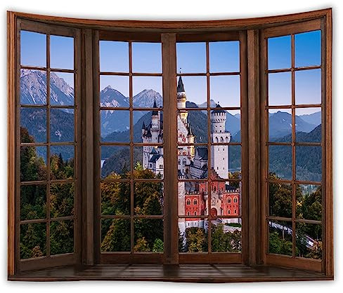 WANLIAN GTCH (16) - Wandteppich mit Waldmotiv, für Haus, Büro, Wohnheim, Innen- und Außendekoration, 149,8 x 149,8 cm