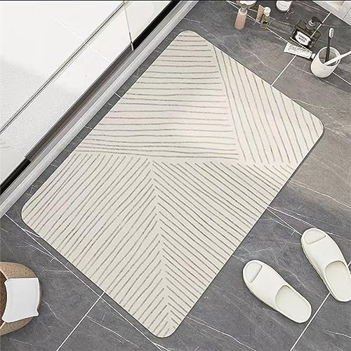 Badezimmerteppich, Badematte, FußMatte, Badteppich 90x120cm, Badvorleger, Badematte Badteppich Badvorleger Rutschfest Waschbar, Teppich Badezimmer Teppiche, Bathroom Mat, Bath Mat, Badematten, Curry