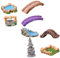 Abaodam 1 Satz Mikro-szenen-Ornamente Für Kinder Mini-teich-bausatz Gartenverzierung Miniatur Feengartenfiguren Fotoverzierung Garten-kit Märchenhafte Gartenmöbel Haustier Harzbrücke