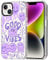 MOSNOVO Case for iPhone 14 Plus, [Buffertech 6.6ft Military-Grade Drop Protection] [Anti Peel Off Tech] Clear TPU Bumper Phone Case Cover Design - Good Vibes