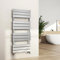 S'AFIELINA Towel Rail Radiator, 1200 x 500mm Towel Radiator Flat Panel Central Heated Radiator Versatile Wall/Floor Mounted Bathroom Radiators, Chrome