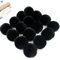 15 Stück Kunstfell Pompon Fellbommel 7cm Kunstfell Bommel Fellbommel Pom Pom DIY mit Gummiband Kunstfell Pom Ball für Mützen Schlüsselanhänger Schals Tasche Strickmütze Zubehör -Schwarz