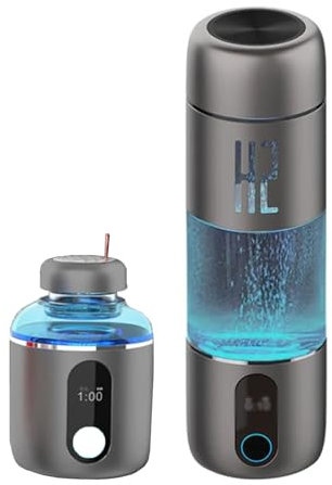 GERAZAHO H2 Portable Rich Hydrogen Water Bottle, SPE/PEM Rich Hydrogen Cup, 5000PPB High Concentration Water Generator, Super Saturated Hydrogen-Rich Water Cup