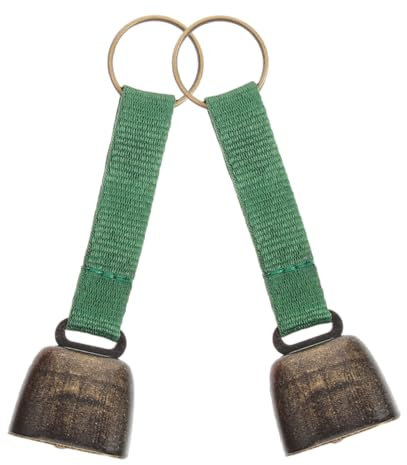 KOMBIUDA 2St Outdoor-Campingglocke Bärenglocken aus Metall Geräuscherzeuger mit Haustierglocken Campingzubehör Vintage Bärenglocken Glocken für Rinder Jahrgang Haustier Glocke Hundeglocke